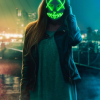 green led purge mask wallpaper