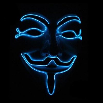 V Is For Vendetta Mask Blue LED