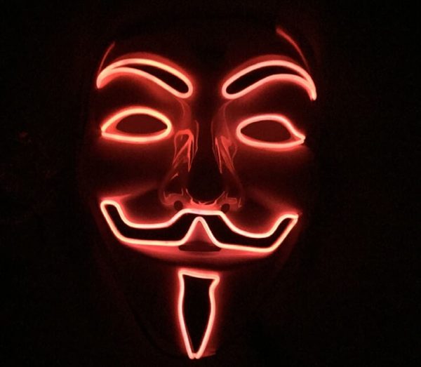 V For Vendetta Mask Red LED