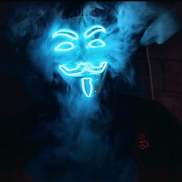 V Is For Vendetta Mask that light up blue
