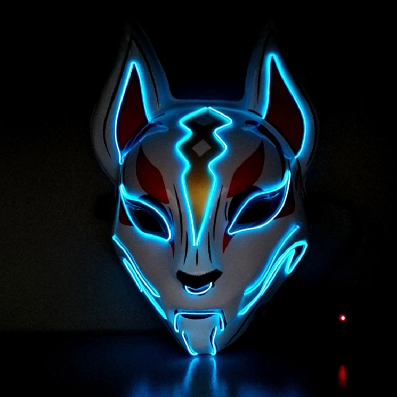 blue fox light up purge mask