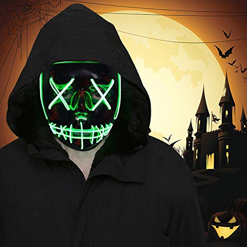 green led purge mask for halloween