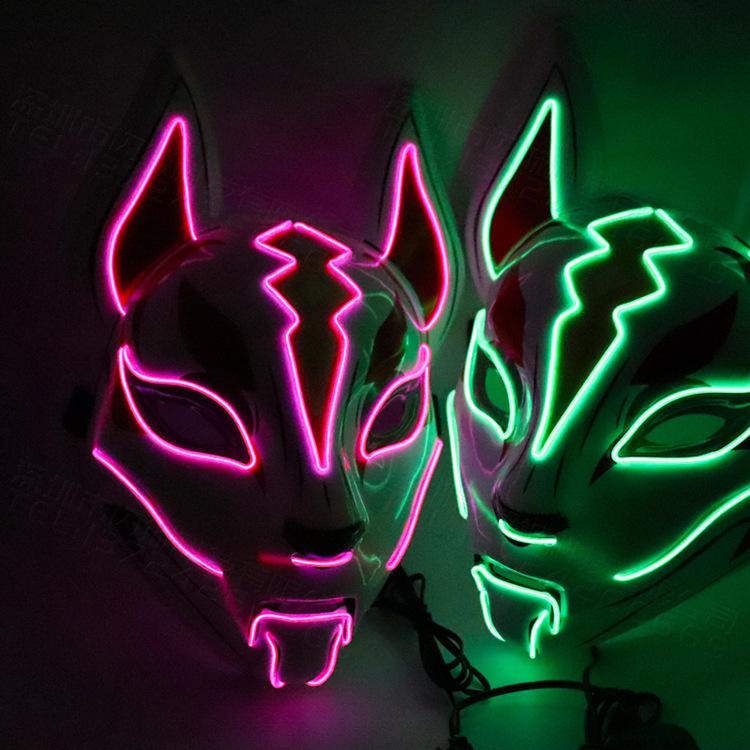 Kitsune Led Mask Pink | Purge Mask