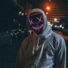 pink led purge mask costume for halloween
