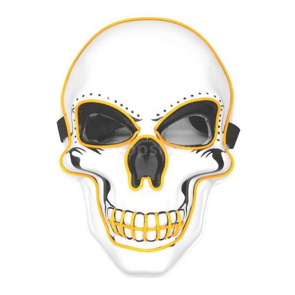 purge mask led that light up with a yellow color on skull head