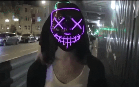 purple led purge mask animated