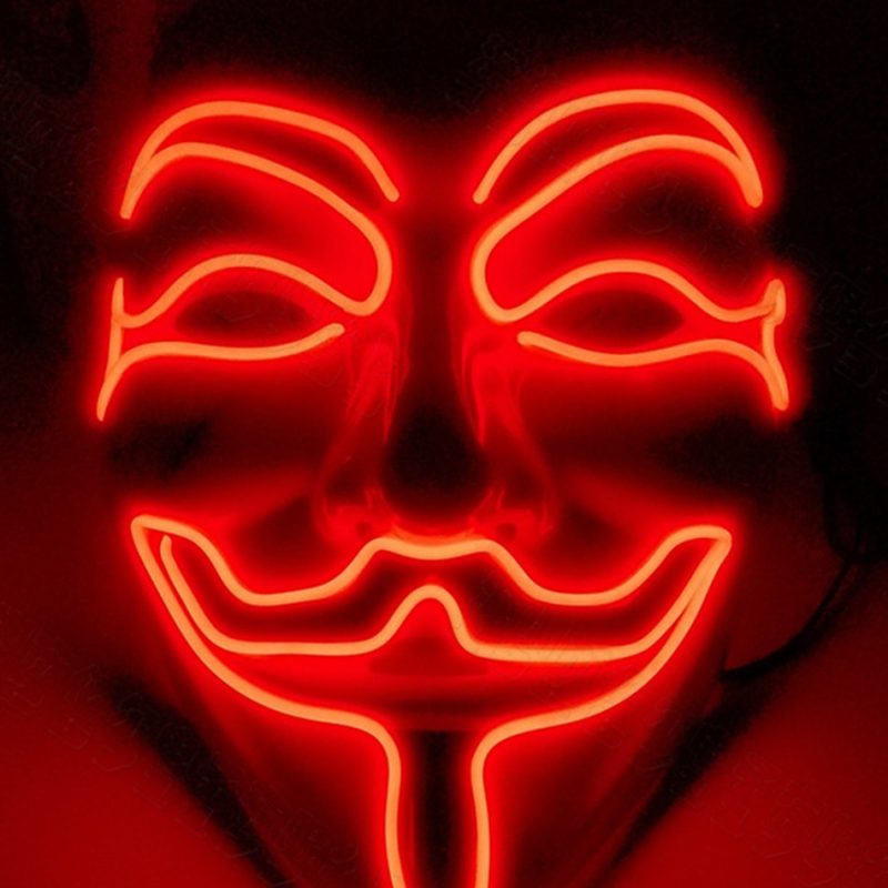 red led vendetta mask