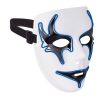 white ghost mask with blue led