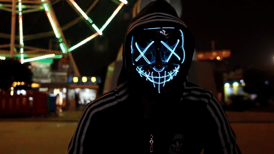 white led purge mask animated
